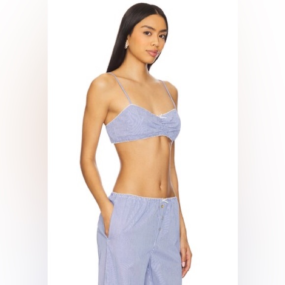 Nia Pants - NIA Zed Bralette & Adnan Pant 2 Set in Marine Blue Size S NWT